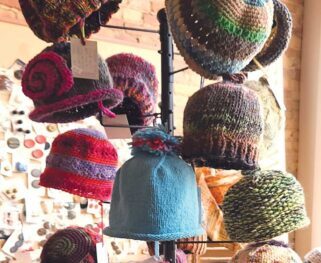 Hats of many shapes and sizes for sale