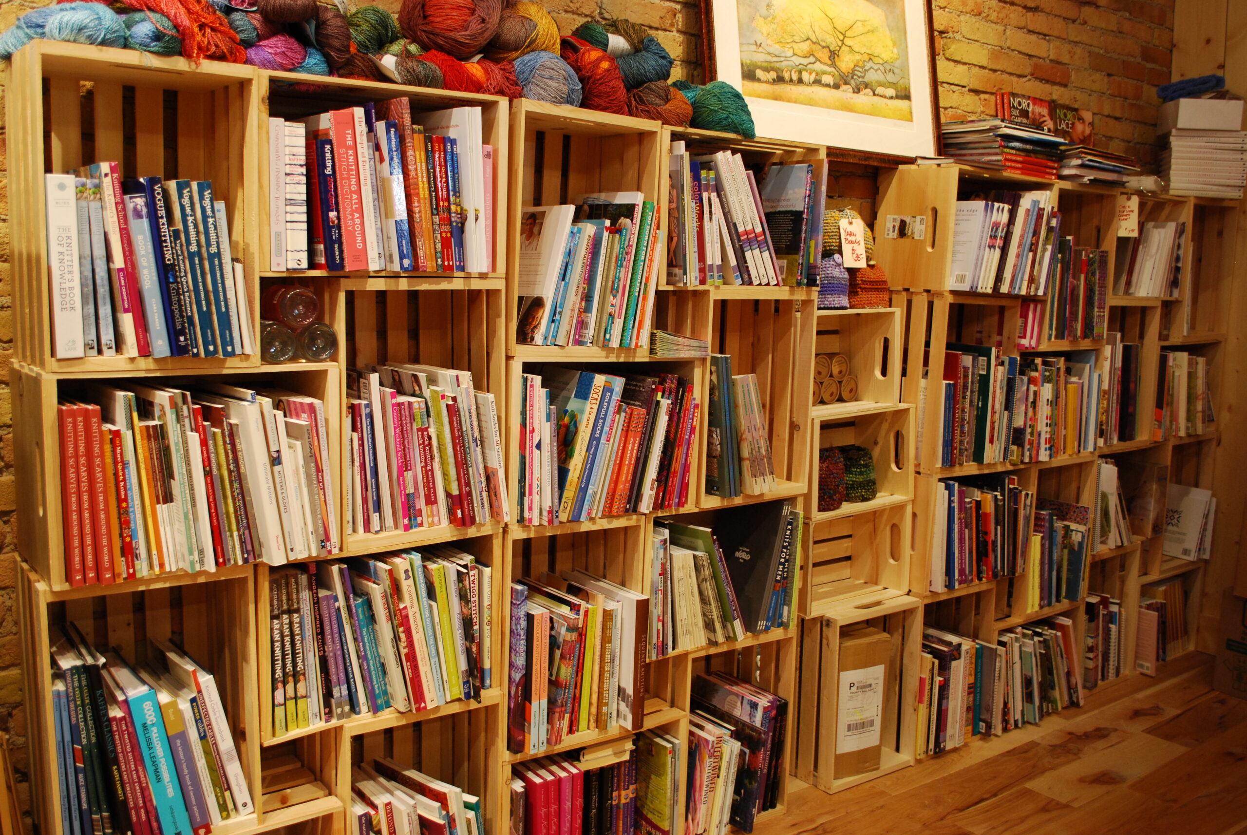 Bookcase at Artisan Knitworks