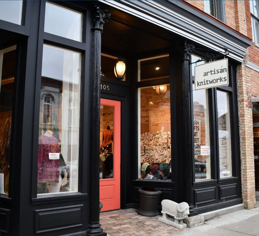 Store front on Main street in Chelsea, Michigan