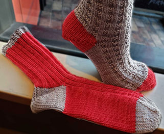 Hand knit socks worsted weight