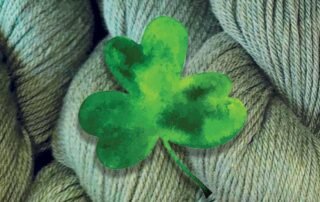 Green yarn with a shamrock over it