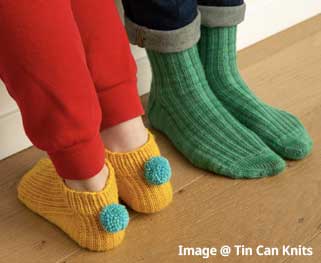 Image of knitted socks - use of image thanks to Tin Can Knits
